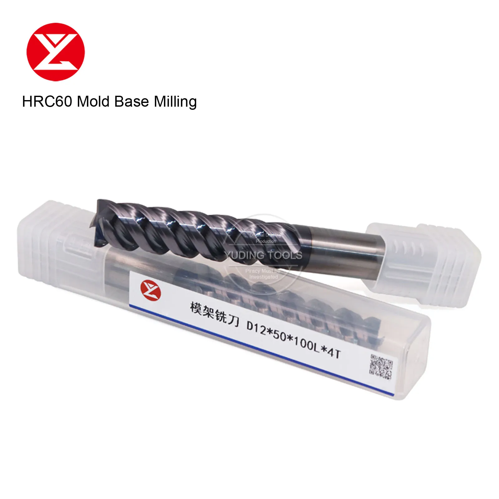 HRC60 4Flute special Side Solid Carbide Frame Milling Cutter for Flat Base Die Frame Tungsten Steel Mold embryo Frame End mill