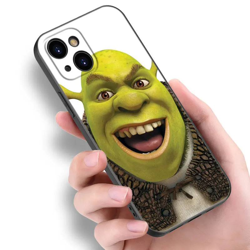 Anime S-shrek Art Black Silicone Phone Case For Apple iPhone 12 13 Mini 11 14 15 Pro Max 7 8 Plus X XR XS SE 2020 2022