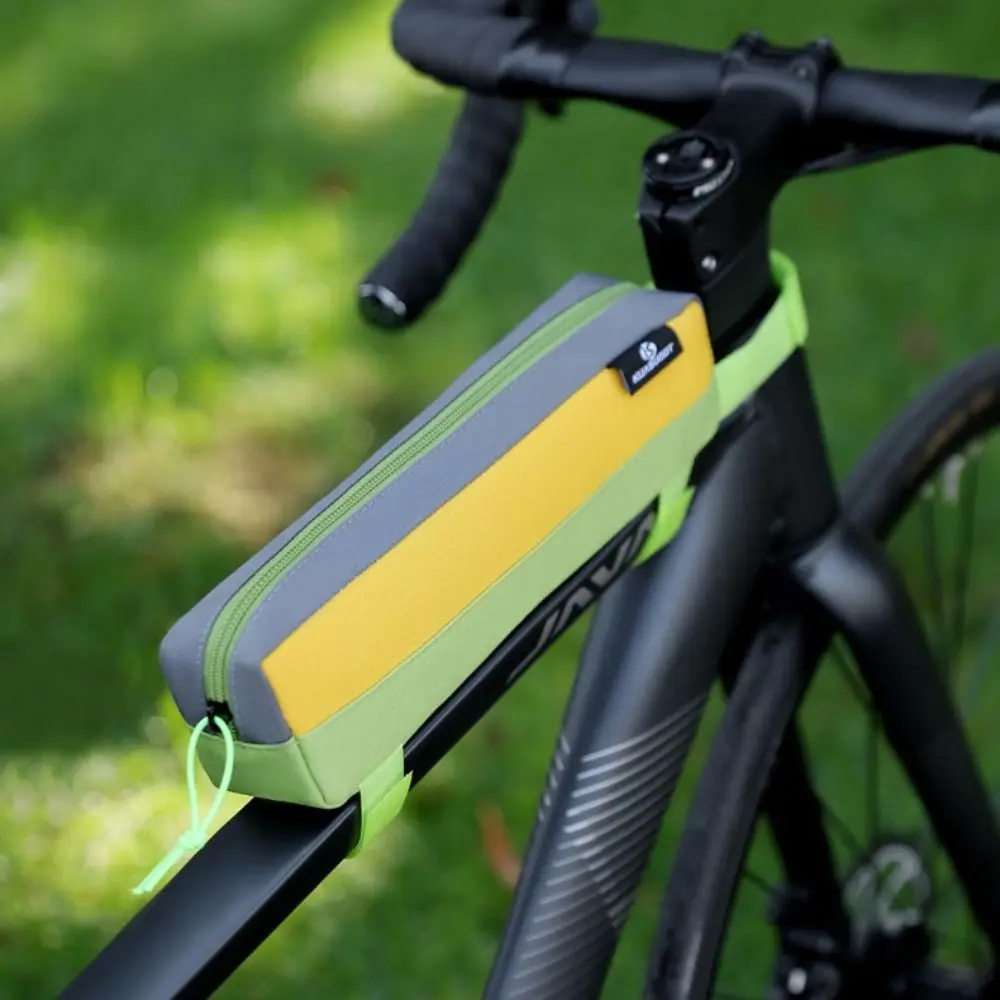 

Сумка для верхней трубы велосипеда из полиэстера, водонепроницаемая легкая сумка для передней балки велосипеда, большая вместительная лоскутная сумка для велосипедной рамы