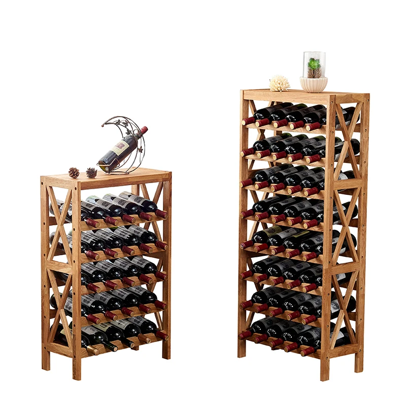 Modern Wooden Wine Rack Cabinet, Display Shelf Globe for Home Bar Furniture, Oak Wood, Wine Rack Holders, Storage, 25-40 Bottles