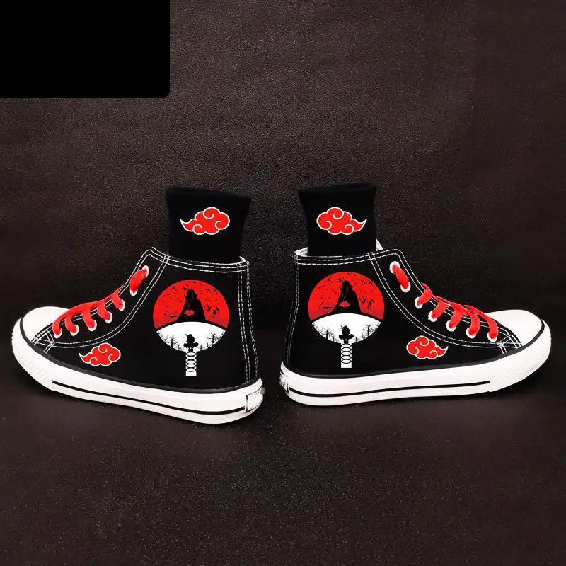 

Summer New Cartoon Naruto Anime Naruto Kakashi Canvas Shoes Ins Graffiti Versatile High-Top Shoes Holiday Gifts