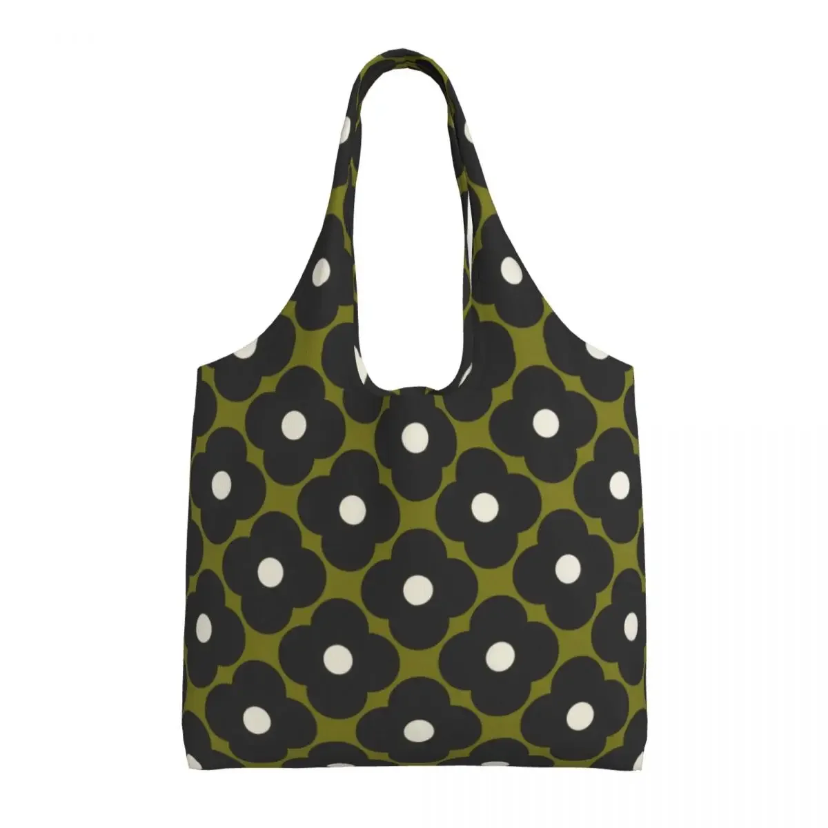 Bolsas de lona personalizadas con estampado de Orla Kiely para compras de algas marinas y flores, bolsas de compras lavables de gran capacidad para comestibles