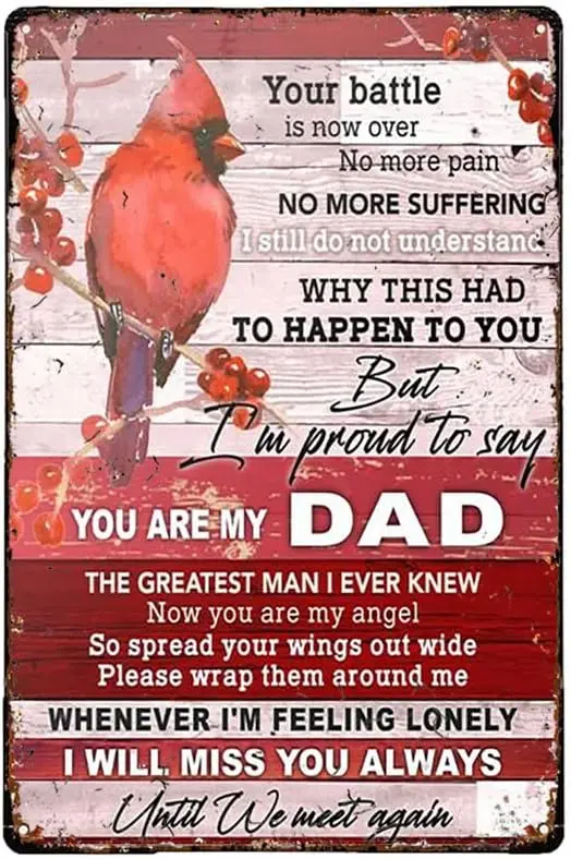 Metal Tin Sign Retro Wall Decor Gift For Dad Cardinal Metal Signs Home Decor Vintage Tin Signs Pub Home Decorative Plates B sign