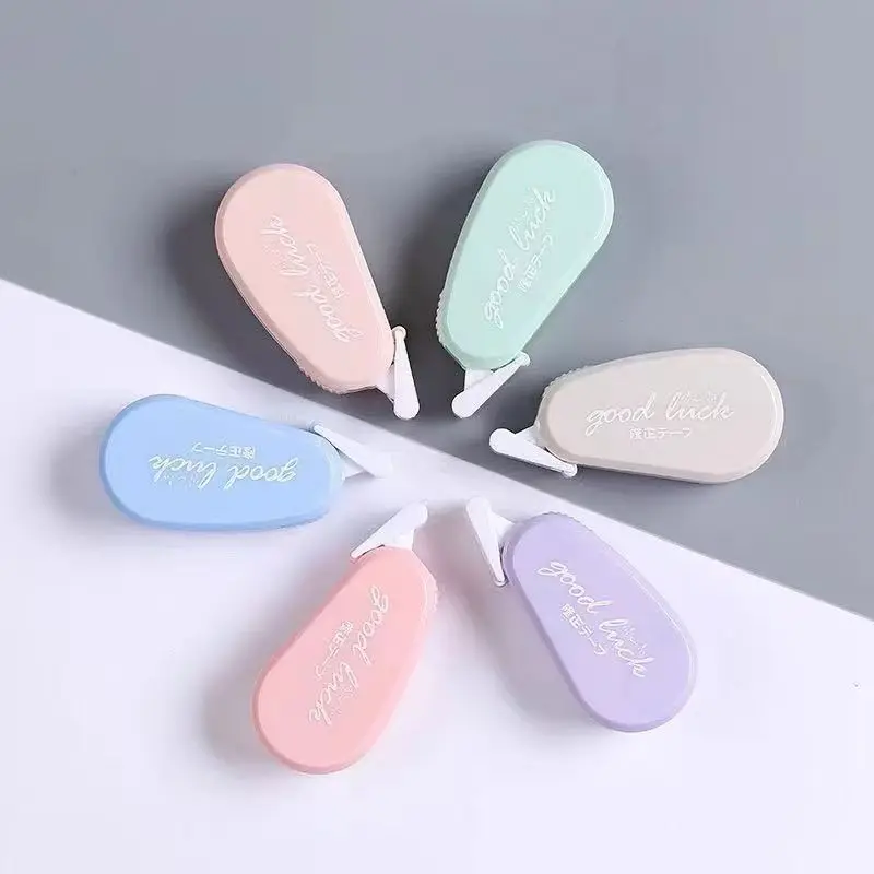 6pcs/Pack High Beauty Morandi Mini Correction Belt Set, Girl Cute Student Exclusive Silent Edition