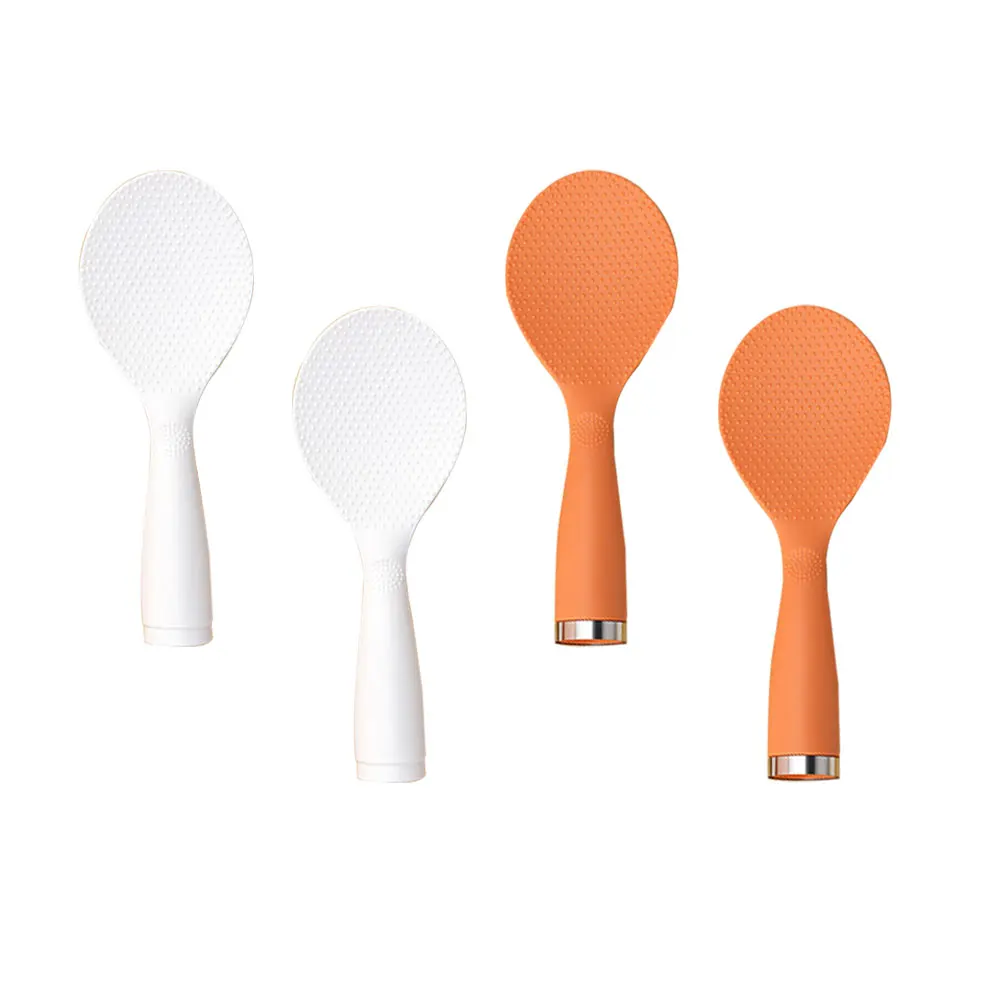 

4 шт., ложка для рисоварки, стоячий тип, антипригарный пластик из нержавеющей стали, кухонный инструмент, легко чистится, практичный дизайн, маленький