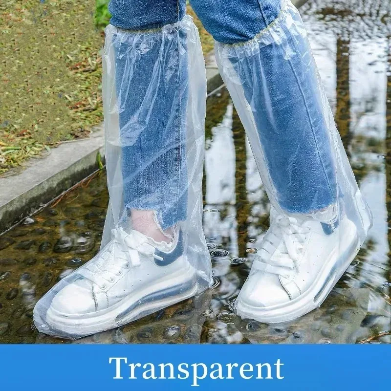 

10/20/30 шт. одноразовые бахилы для дождливой погоды, прозрачные пластиковые уличные утолщенные износостойкие водонепроницаемые изолирующие чехлы для обуви
