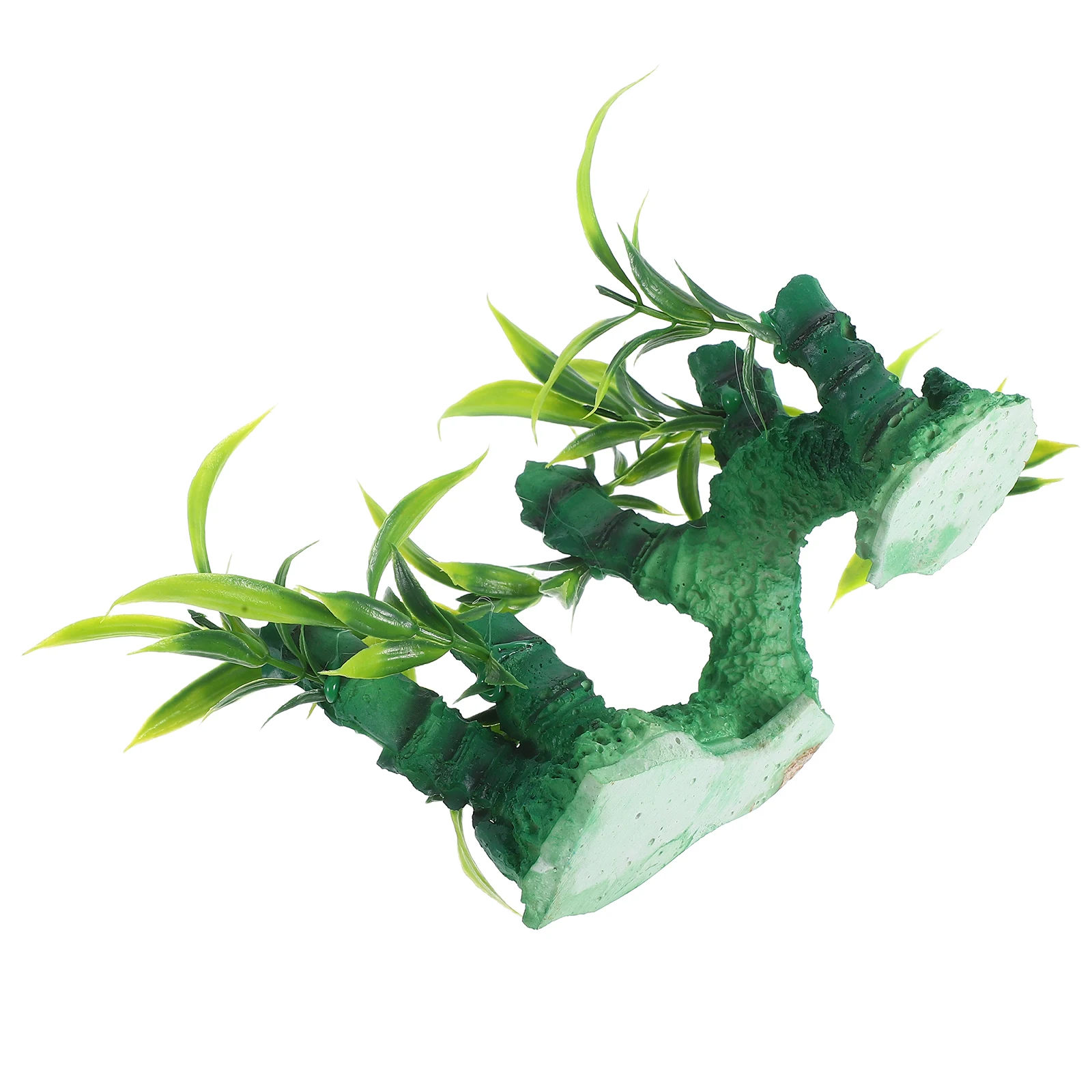 

Green Bamboo Ornaments Artificial Plants Fish Tank Betta Decor Fake Plant Model Aquarium Decorations Realistic Plants Desktop