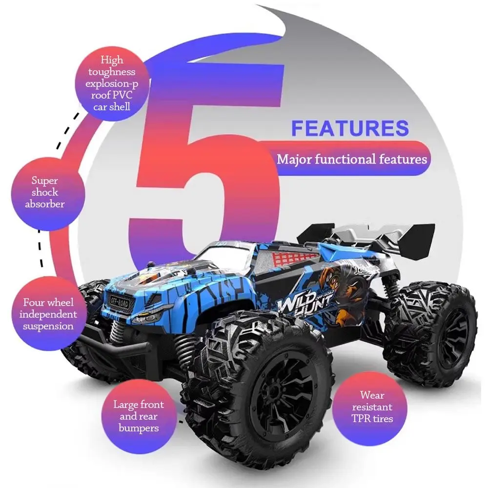 

New Alloy Plastic 2.4G Alloy RC Car 20KM/H 2.4G Remote Control Racing Cars Blue Green Electric Rock Crawler Toy Gift