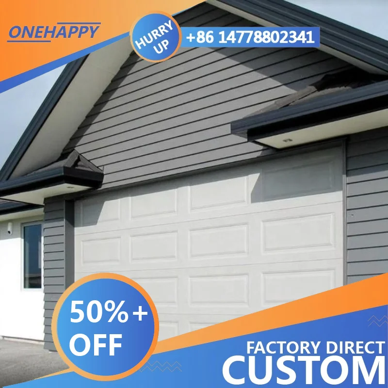 Any size custom european sectional smart remote garage door thick aluminum profile heat sound insulat anti theft pry luxury