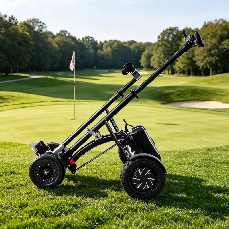 Aluminium Mini Folding Golf Electric Trolley Foldable Push Cart Lightweight  Golf Scooter