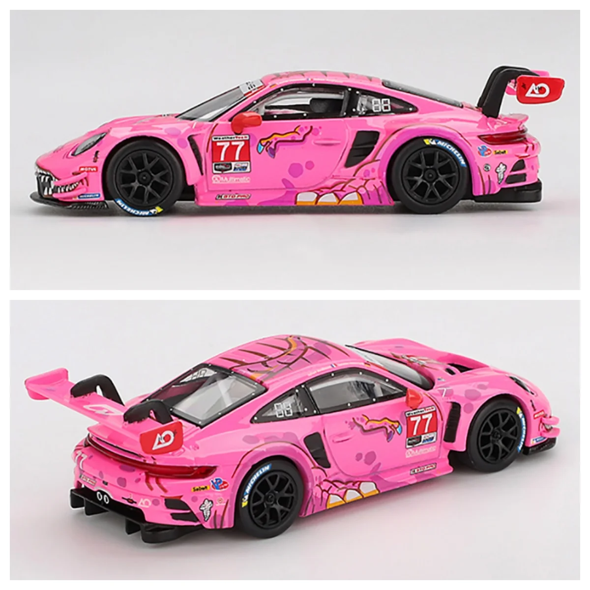 MINIGT 1/64 911 GT3 R #77 AO Racing 2024 IMSA ROAD MGT1052-CH Alloy Diecast Car Model Boys Toy Gift Decorations