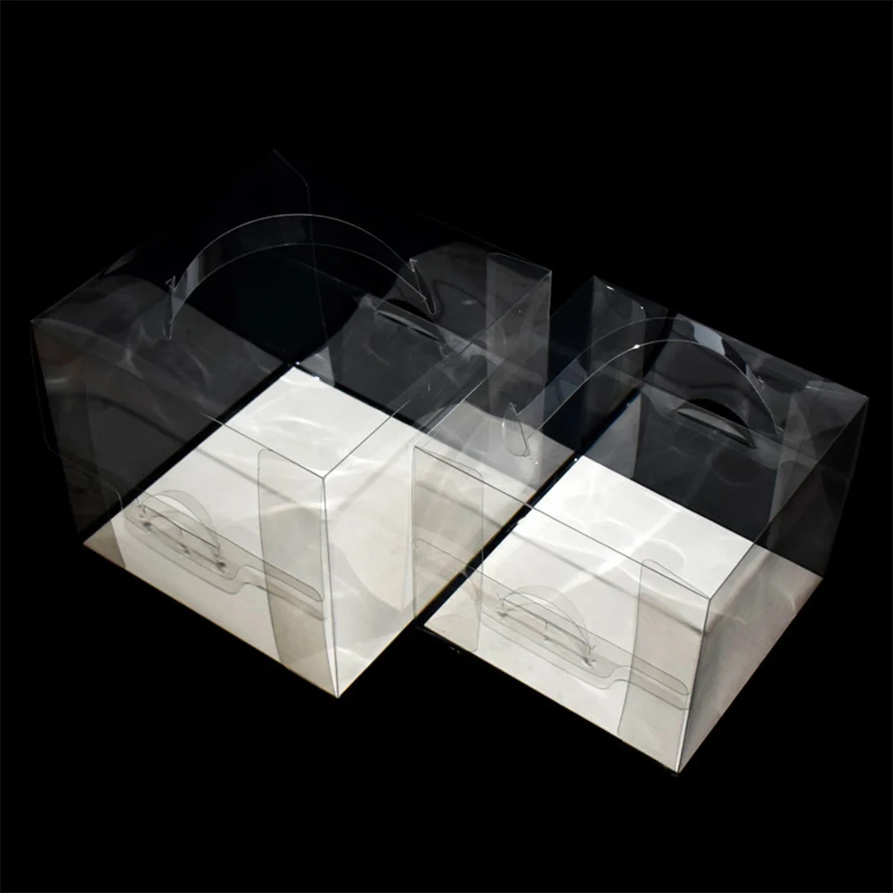 

30pcs Handheld Cake Boxes Transparent Dessert Containers Cupcake Packaging Party Favors For Wedding Birthday Shower Baking