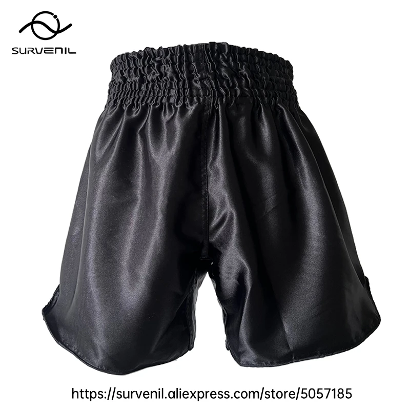 Muay Thai Shorts Plain Satin Boxing Pants Men Women Child Boy Girl Sanda Wushu Team Uniform Gym Martial Arts Kickboxing Shorts