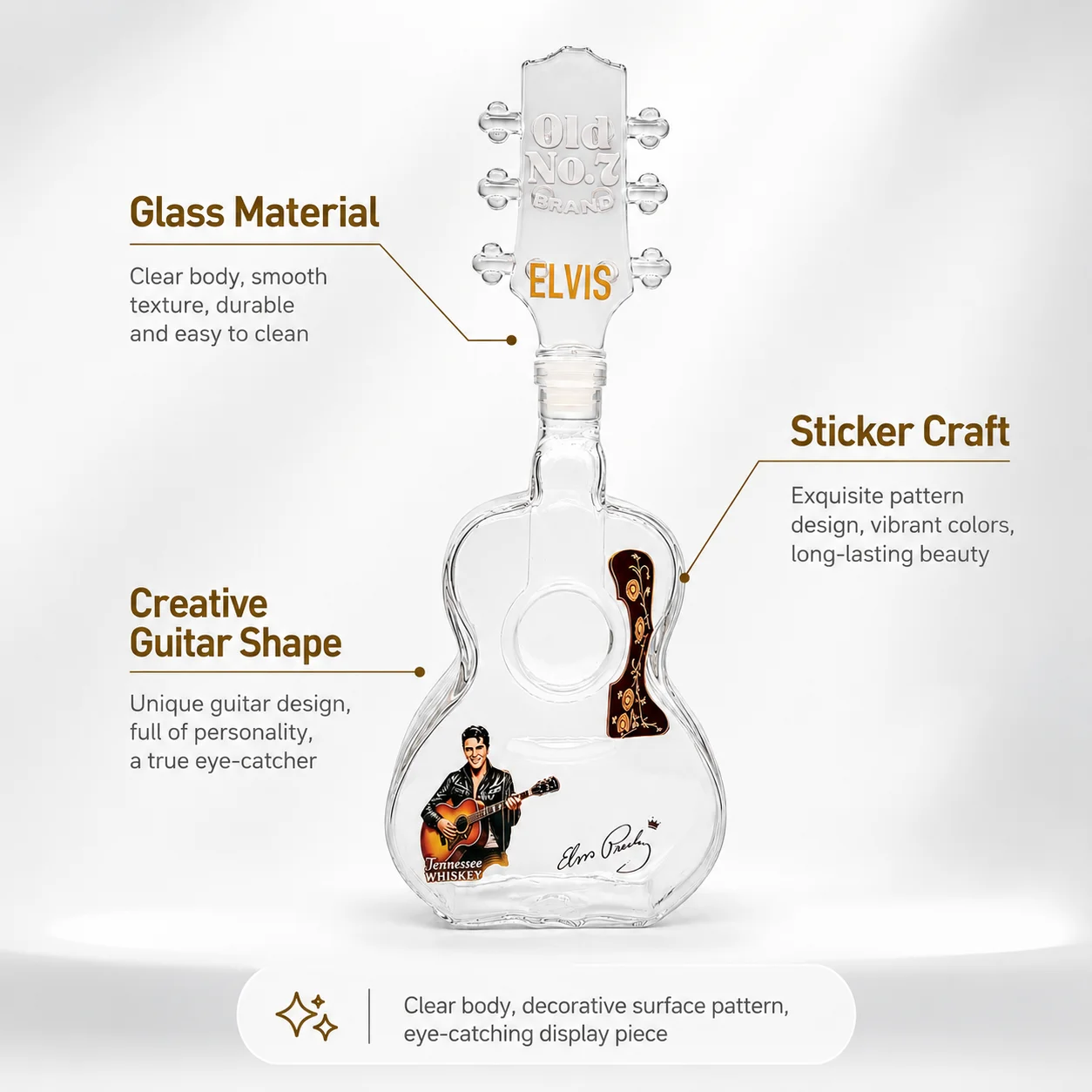Decantador de Vidro em Formato - Glass Decanter Whiskey avaliação e preço