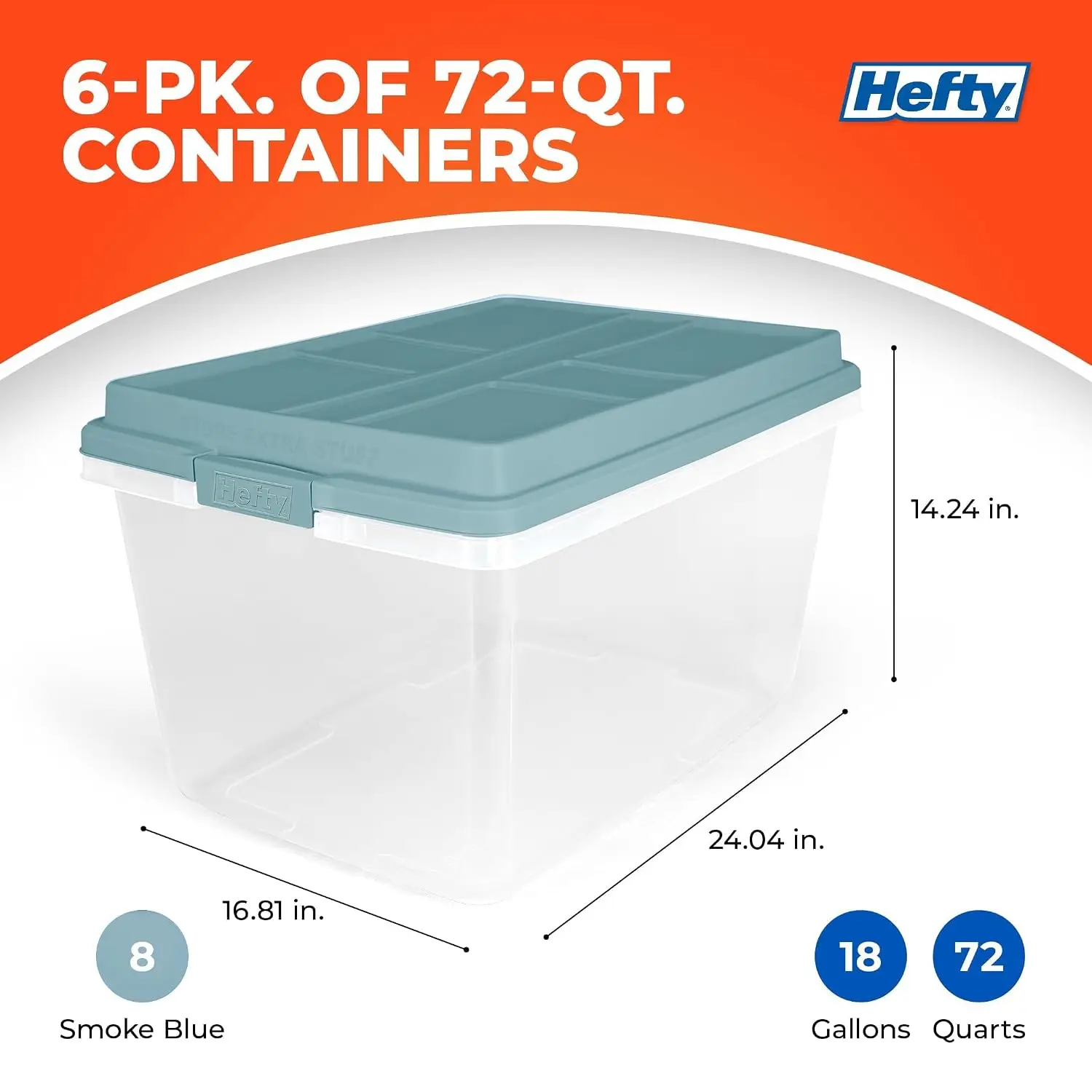 HI-RISE Stackable Storage Bins - Under Bed Storage Containers with Lids, Shoe Organizer, Plastic Storage Bins, Clear Shoe Boxes