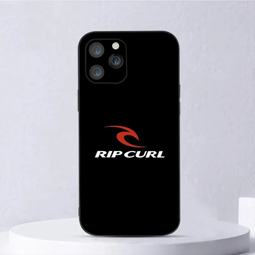 Luxury Beach R-Rips Curls Phone Case For iPhone 15,14,13,12,11,Plus,Pro Max,XS,X,XR,SE,Mini,8,7 Soft Silicone Black Cover