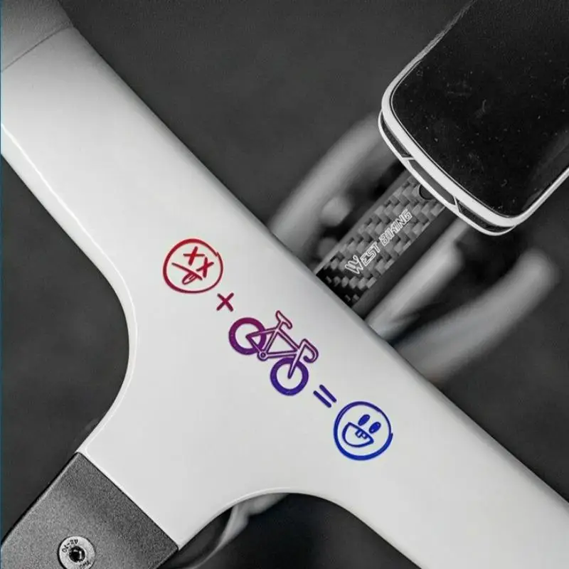 AliExpress NONE 2D Flat Set of 4, Bike Stickers Road Bike Happy Face Stickers Bike Decorative Stickers, Suitable for Motorcycle and Car Stickers