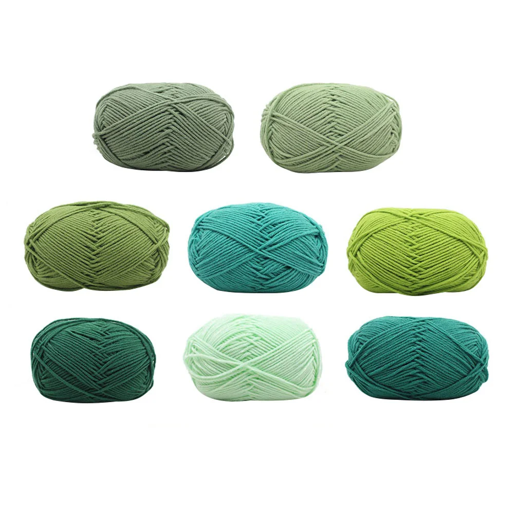 8 Roll Colorful Yarn Cotton Knitting Milk for Green Accessories Colored Wool Child