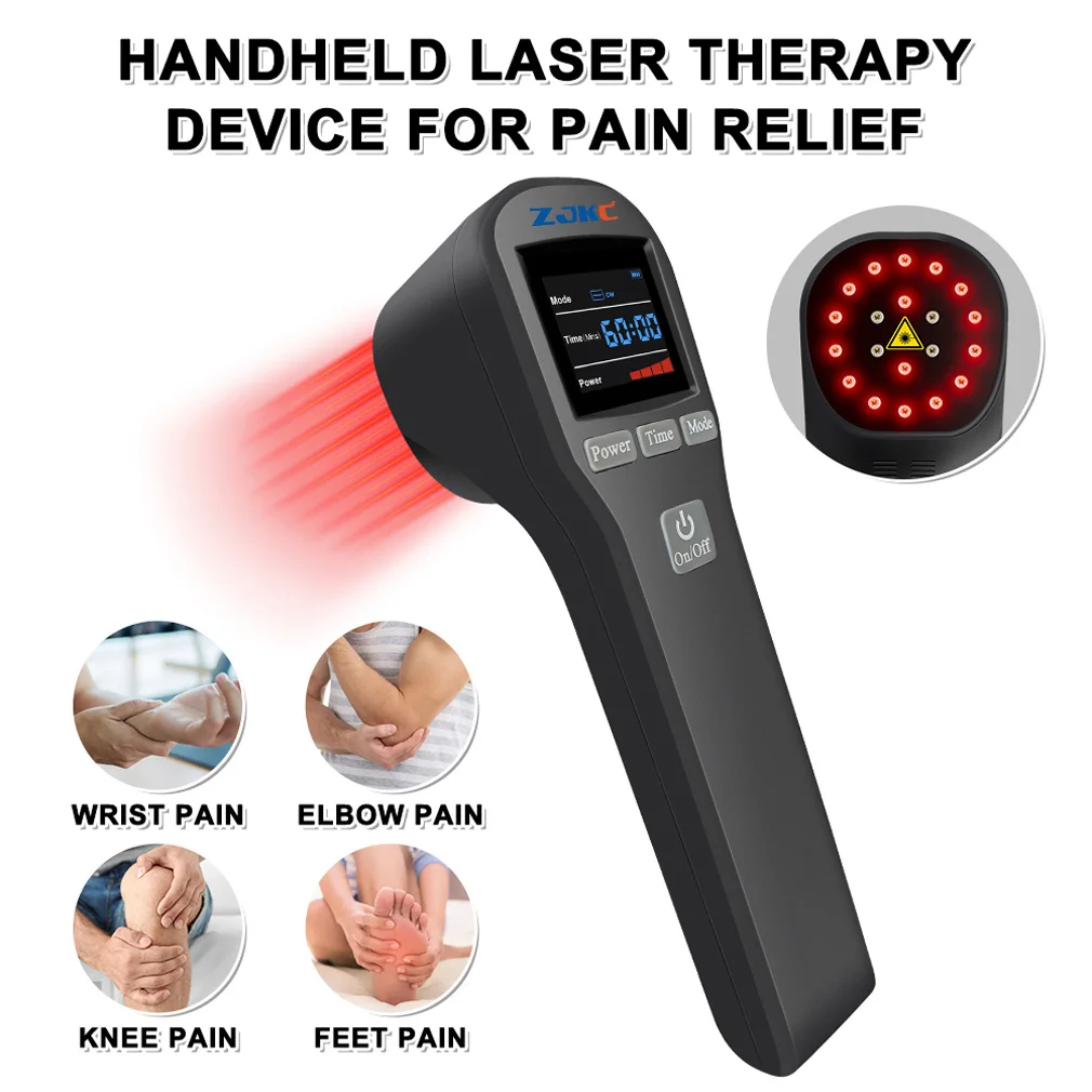 

ZJKC 880mW Low Level Laser Therapy LLLT Red Infra Light Treatment Device for Acute and Chronic Pain Arthritis Sports Injuries