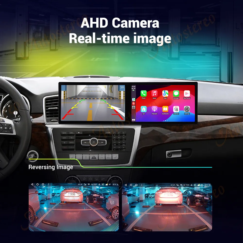 Carplay Dual 11.5 Inch HD Screen Car Radio For Mercedes Benz ML 2013-2015 Android 14 Car GPS Navigation Multimedia Player Radio