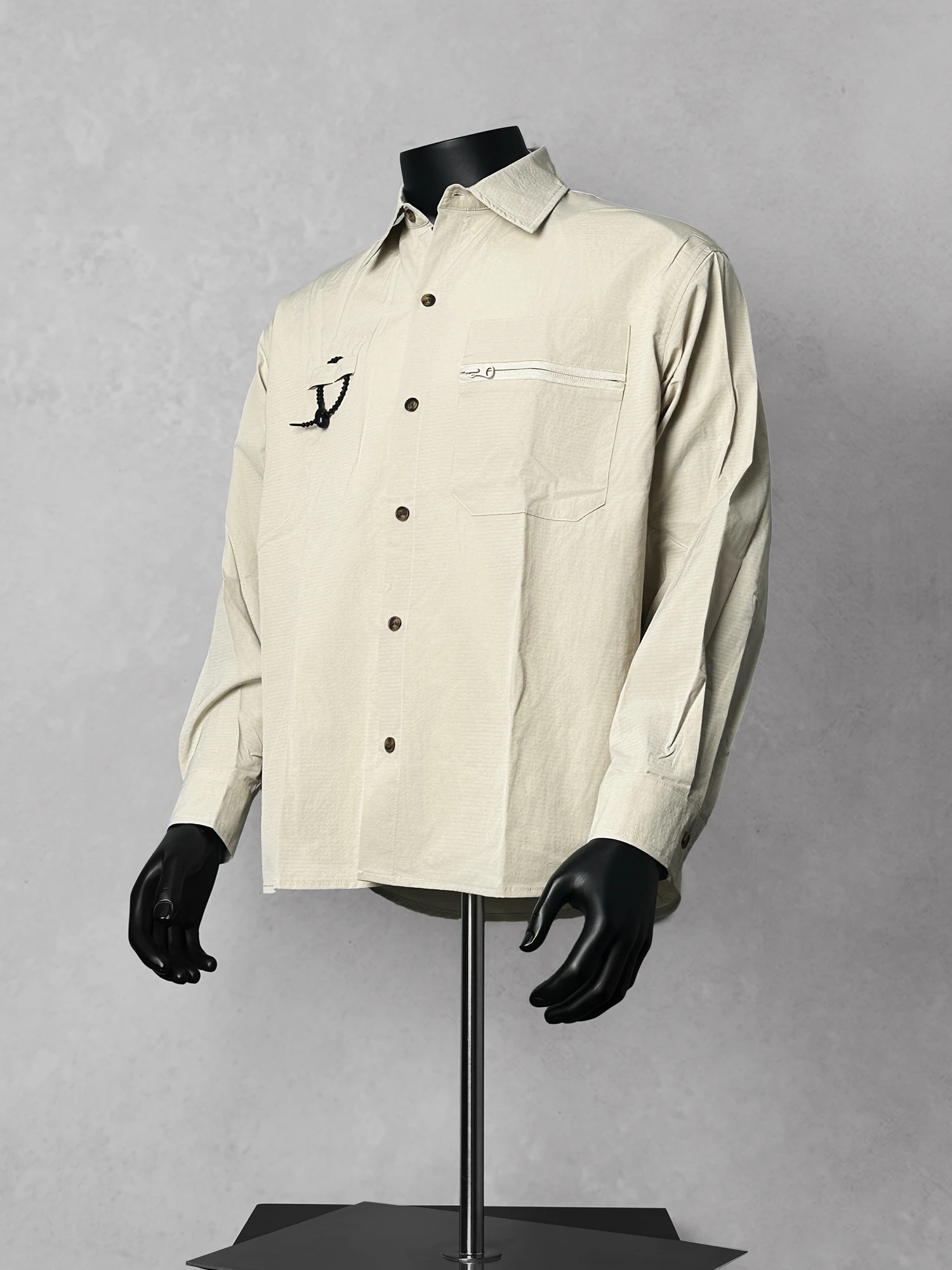 

Мужская модная рубашка ANXIE с уникальным дизайном, водонепроницаемая, функциональная, с длинным рукавом, из полиэфирного волокна, в этническом стиле, весна 2025