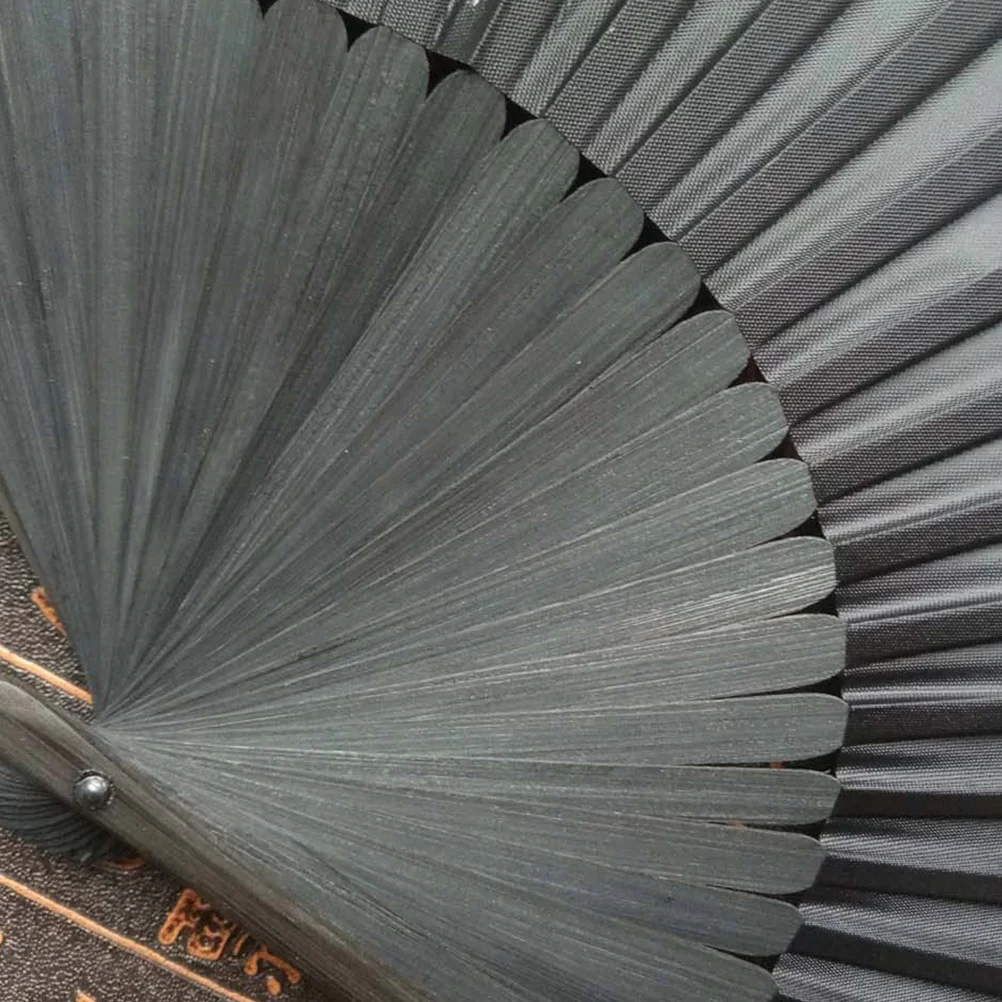 

2 set Black Silk Fan Foldable Hand Fans For Women Chinese Style Dancing Fans Portable Summer Accessory Gift Bamboo Craft Decor