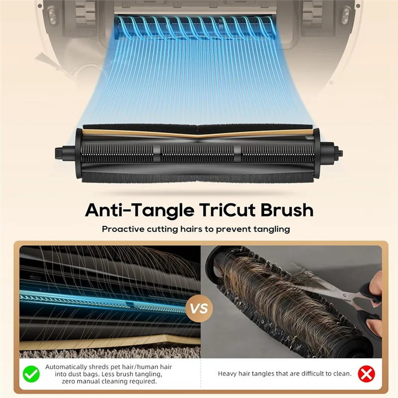 ABZA-For Dreame X40 Ultra/X30 Ultra/L30 Ultra/L40 Ultra/X40 Ultra/L10s Ultra/L20 Ultra Vacuum Parts Main Brush Dust Bag Filter