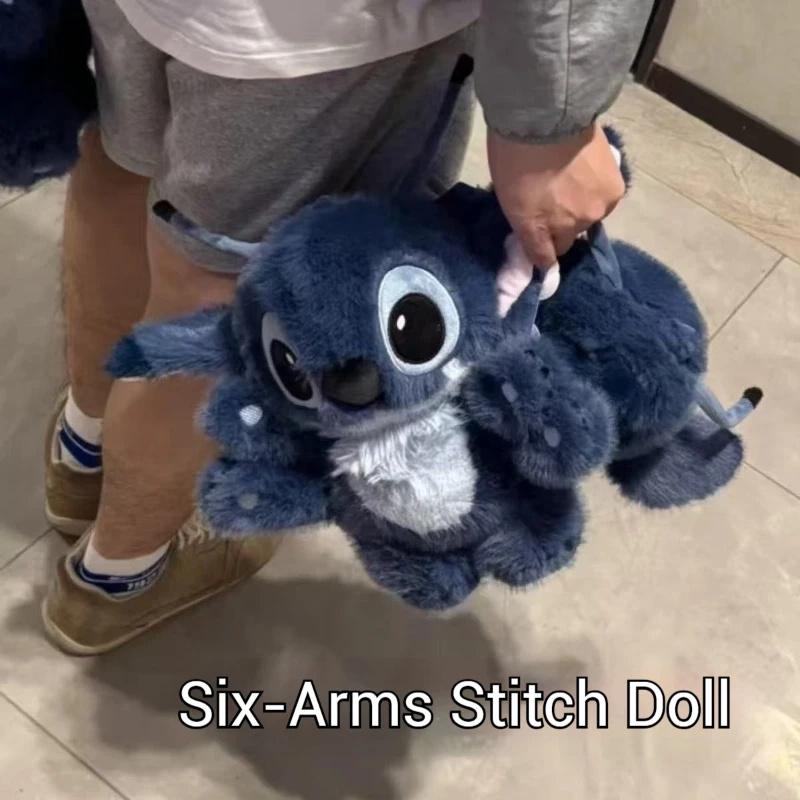 Stitch Doll Plush Toy With Six Arms And Antennae Children'S Pillow Home Decor Soft Stuffed Movie Tv Character Gift