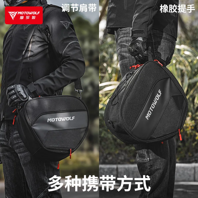Motorcycle Waterproof Fuel Tank Bag, Pedal Curved Beam Front Riding Bag, Large Capacity, Portable Wear-resistant Travel Bag
