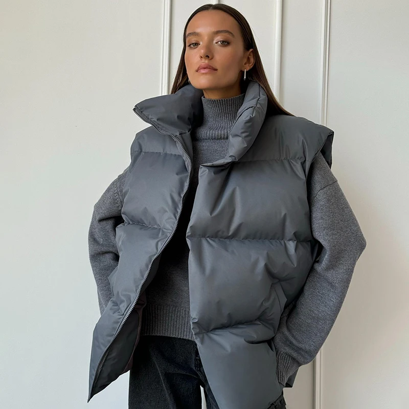 Ticketsx Women's Sleeveless Sports Casual Warm Top Autumn Winter Cotton Vest Jacket  Loose Vest Jacket Female Cotton Outfits