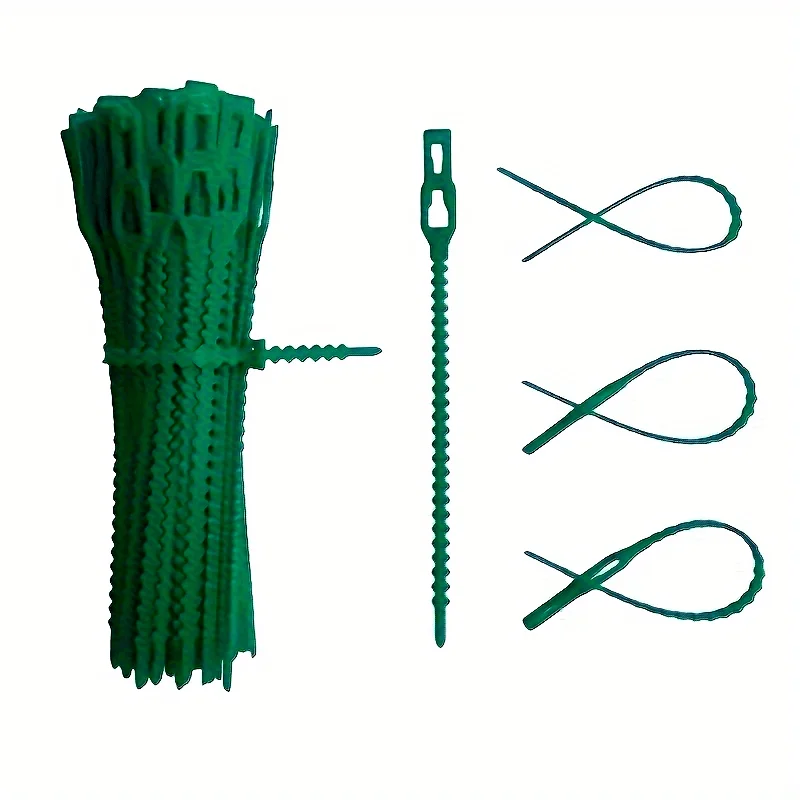 Green Garden Ties and Gardening Ties Adjustable Garden Plant Twist Ties, Flexible Plastic Twist Ties for Support and Multi-Use
