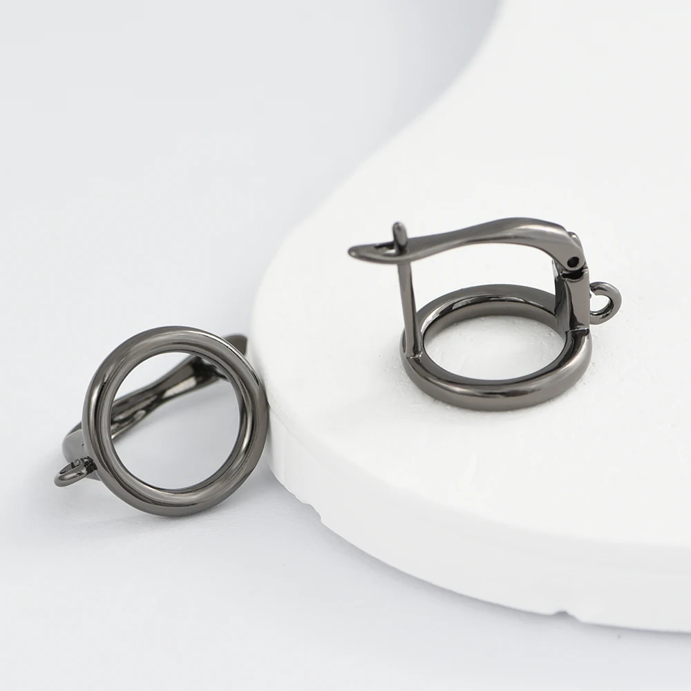 YANASI 1 Pair Gun Black  Brass Earrings Hooks for DIY Woman Jewelry Making Supplies Findings Accessories Anti-allergy - view 6