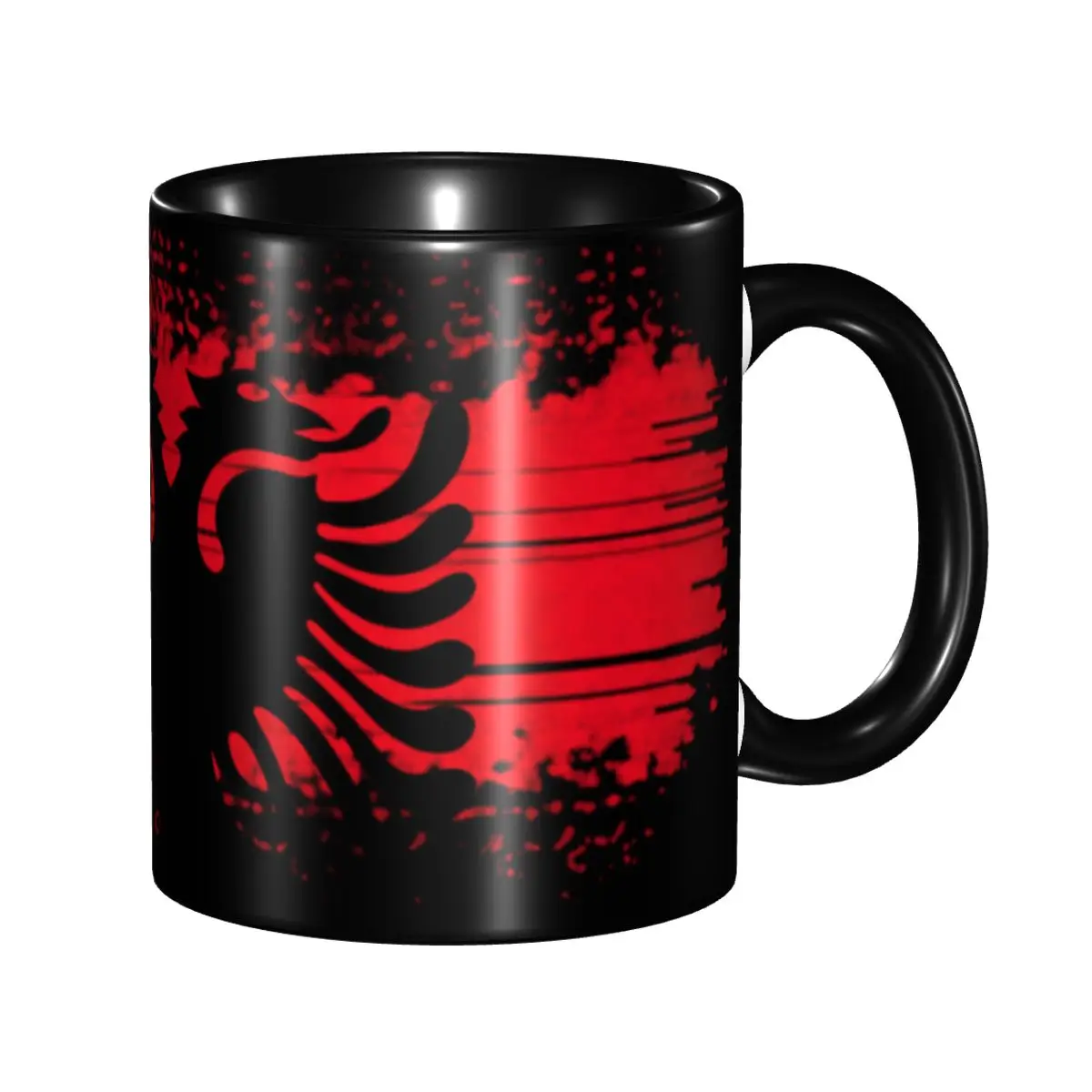 Personalized Albanian Flag Albania Eagle Coffee Mugs DIY Ceramic Milk Tea Cups