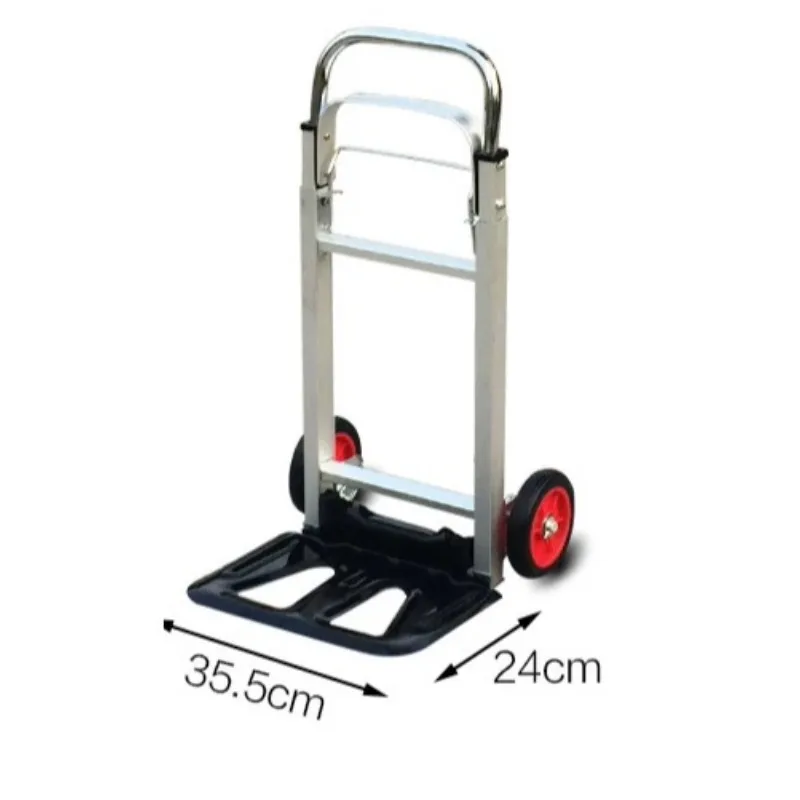 Easy Moving Capacity Aluminum Frame Folding Hand Trolley Portable Hand Truck With Four Wheels