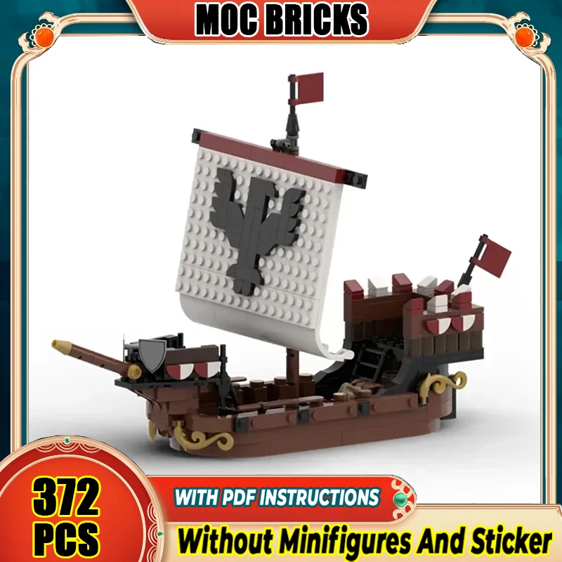 

Модель военной лодки Moc, строительные кирпичи, средневековый темно-синий корабль, технология, модульные блоки, подарки, рождественские игрушки, наборы «сделай сам», сборка