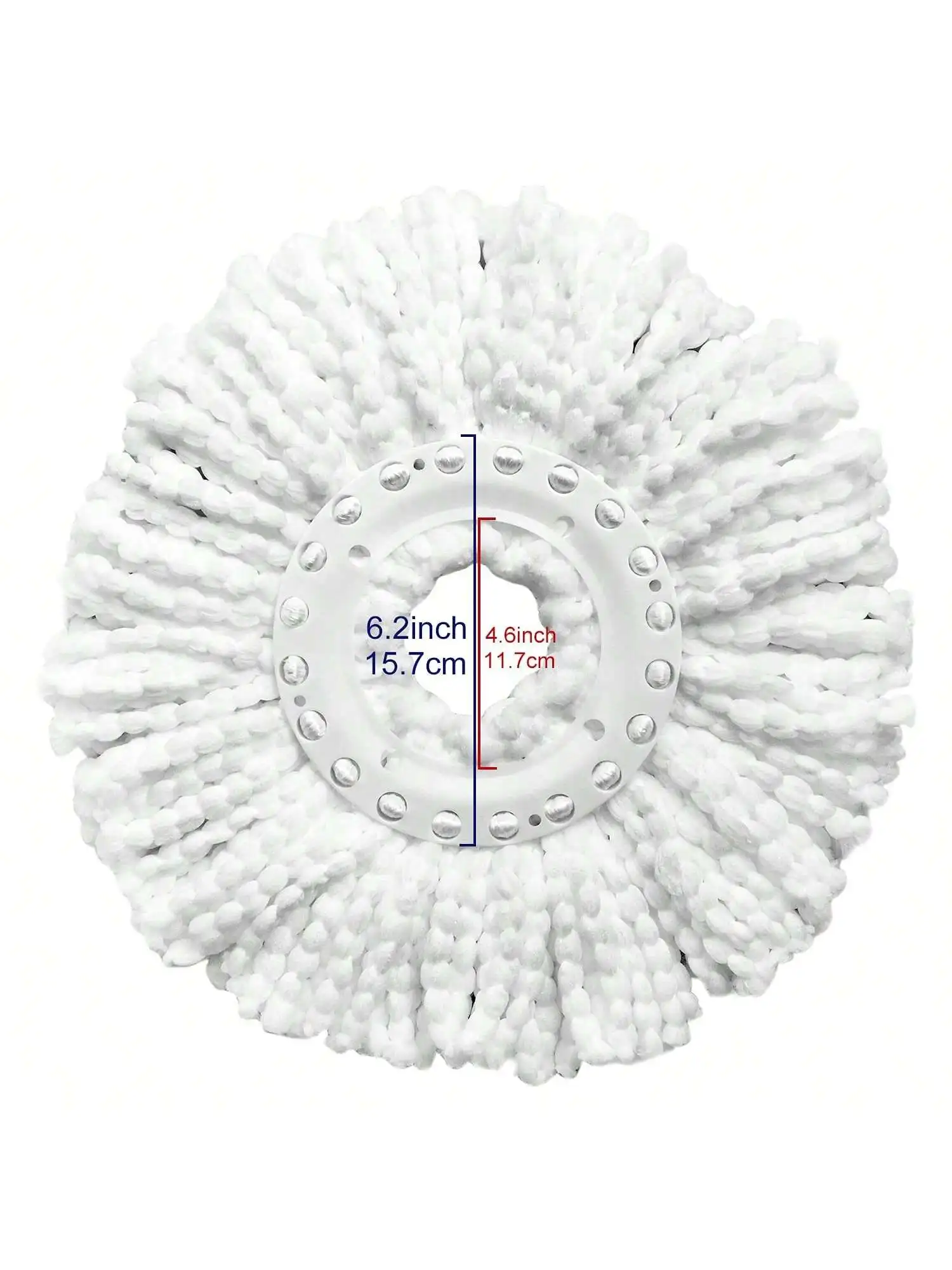 4 Pack Spin Mop Heads Compatible with Hurricane, Mopnado, Casabella and Other Standard Size Spin Mop, Durable Microfiber Mop