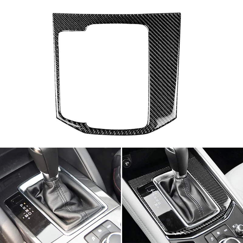 

Car Styling Gear Shift Panel Cover Decor Trim For Mazda CX-5 CX5 CX 5 2017 2018 ONLY LHD Real Carbon Fiber