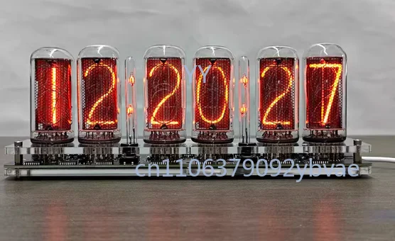 

Does not contain glow tube 6-bit IN-18 Glow Tube Clock Module Nixie Clock Audio Accessories with Backlight Clock Digital