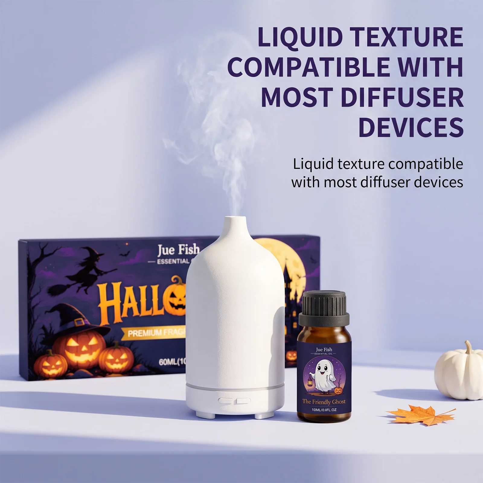 Halloween Essential Oil Set Natural Plant Extract Water Soluble Fragrance Oils for Diffuser Humidifier Home Fall Aromatherapy