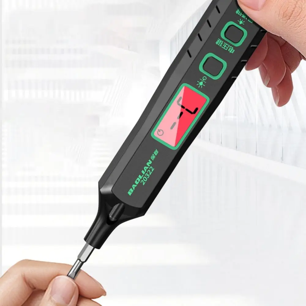 

AC 12-300V Smart Induction Tester Pen Portable Design Audible and Visual Alarm Voltage Tester Inductive Contact Batch Head