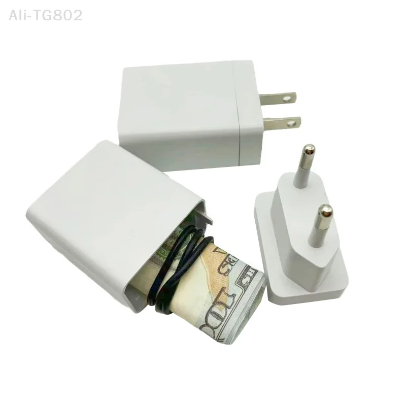 1Pcs Fake Charger Plug Secret Hidden Storage Box Private Money Box Jewelry Medicine Box Home Garden Creative Storage Solution