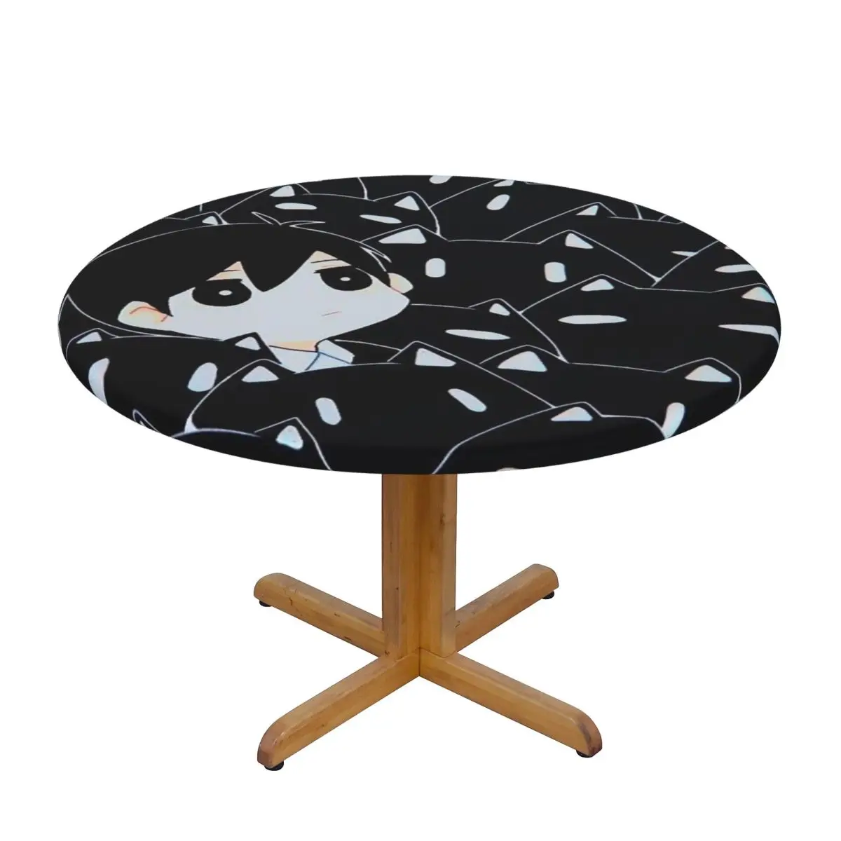 Omori Cat Mewo Animal Game Waterproof Round Tablecloth Oilproof Table Cloth for Kitchen Events Dining Table Cover