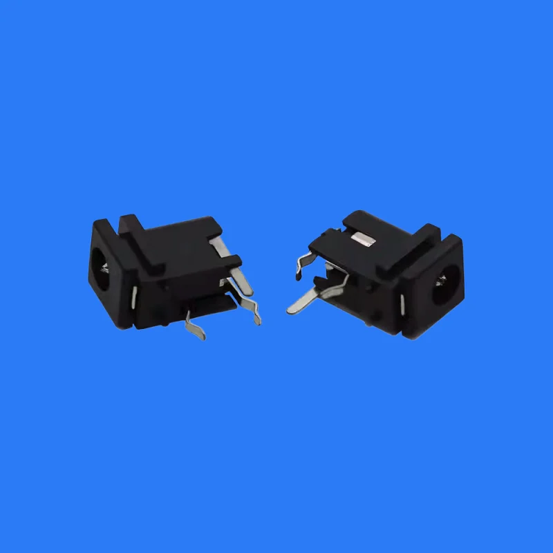 100pcs/ DIP three-pin plug-in 2 fixed column DC socket plug power socket DC-028 1.65 copper