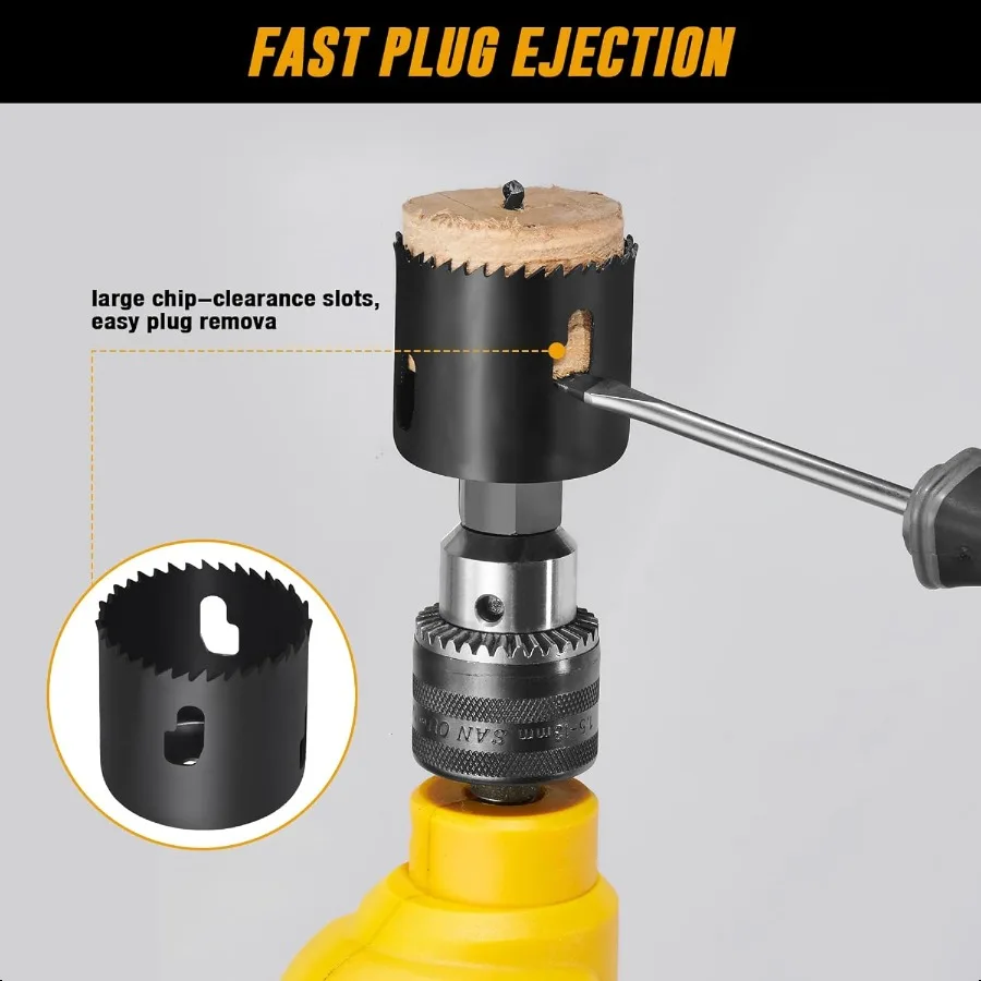 KATA 13 8 "13 4" طقم تركيب قفل الباب مع فتحات تخليص شرائح كبيرة قفل الباب منشار ثقب للمسامير الميتة والأقفال لـ Wo #5