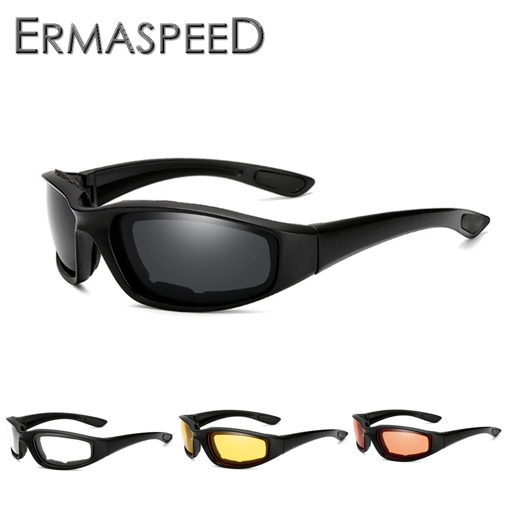 

Women Men Motorcycle Riding Glasses Padding Goggles UV Protection Dustproof Windproof Motorcycle Sunglasses Outdoor Eyewear