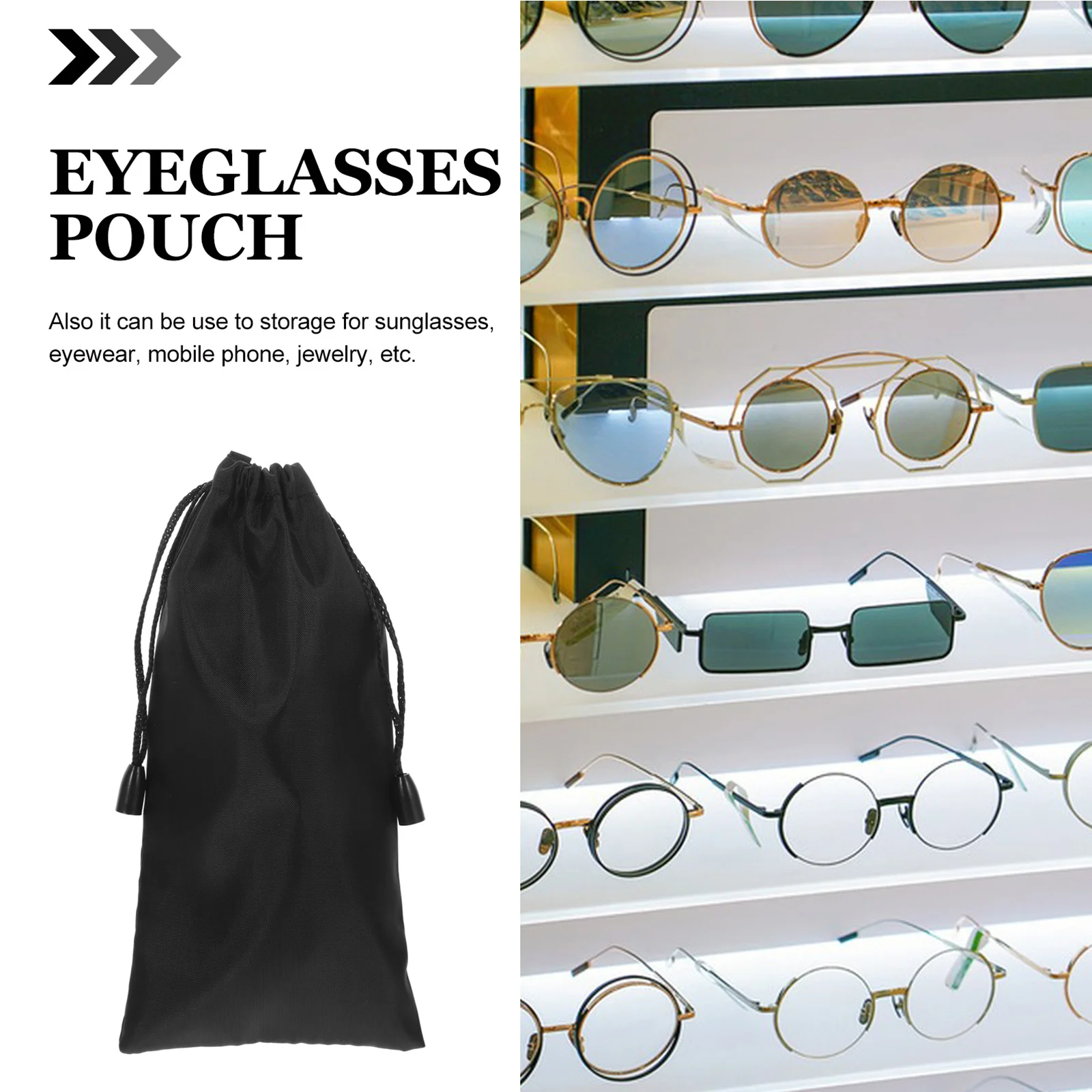 

10Pcs Eyeglass Drawstring Pouch Soft Sunglasses Storage Bag Travel Organizer Case Anti Scratch Glasses Sleeve for Women Men