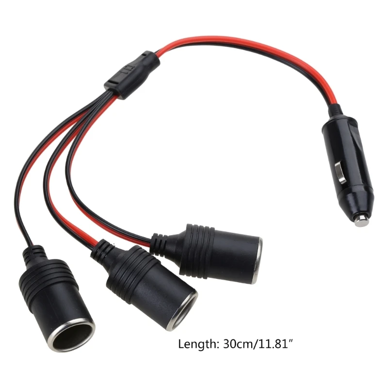 Hot Car Cigarette Lighter Splitter 1 to 2/3 12V 24V Power Charger Port Adapter Plug Socket 2-Way 3-Way Splitter 11.8in Cable