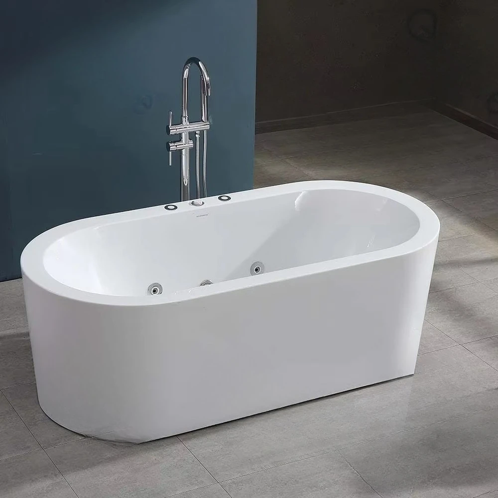 Popular Freestanding Acrylic Massage Bathtub Air Jet Whirlpool Bathtubs Indoor Jacuzzier