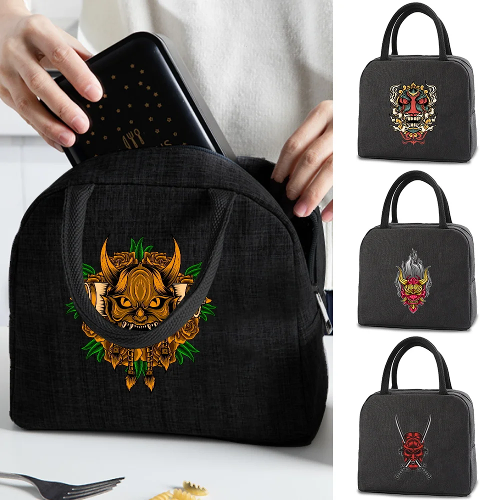 

Insulated Lunch Bag Canvas Handbags Cooler Tote Portable Food Box Thermal Cold Container School Picnic Kids Travel Dinner Box