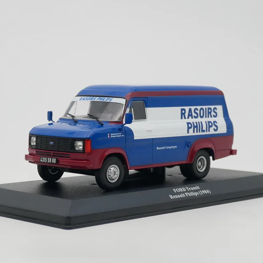 

Литая модель автомобиля Ford Transit Renault Philips 1984 в масштабе 1:43, Классическая модель автомобиля, подарок для взрослых, сувенир, статический дисплей